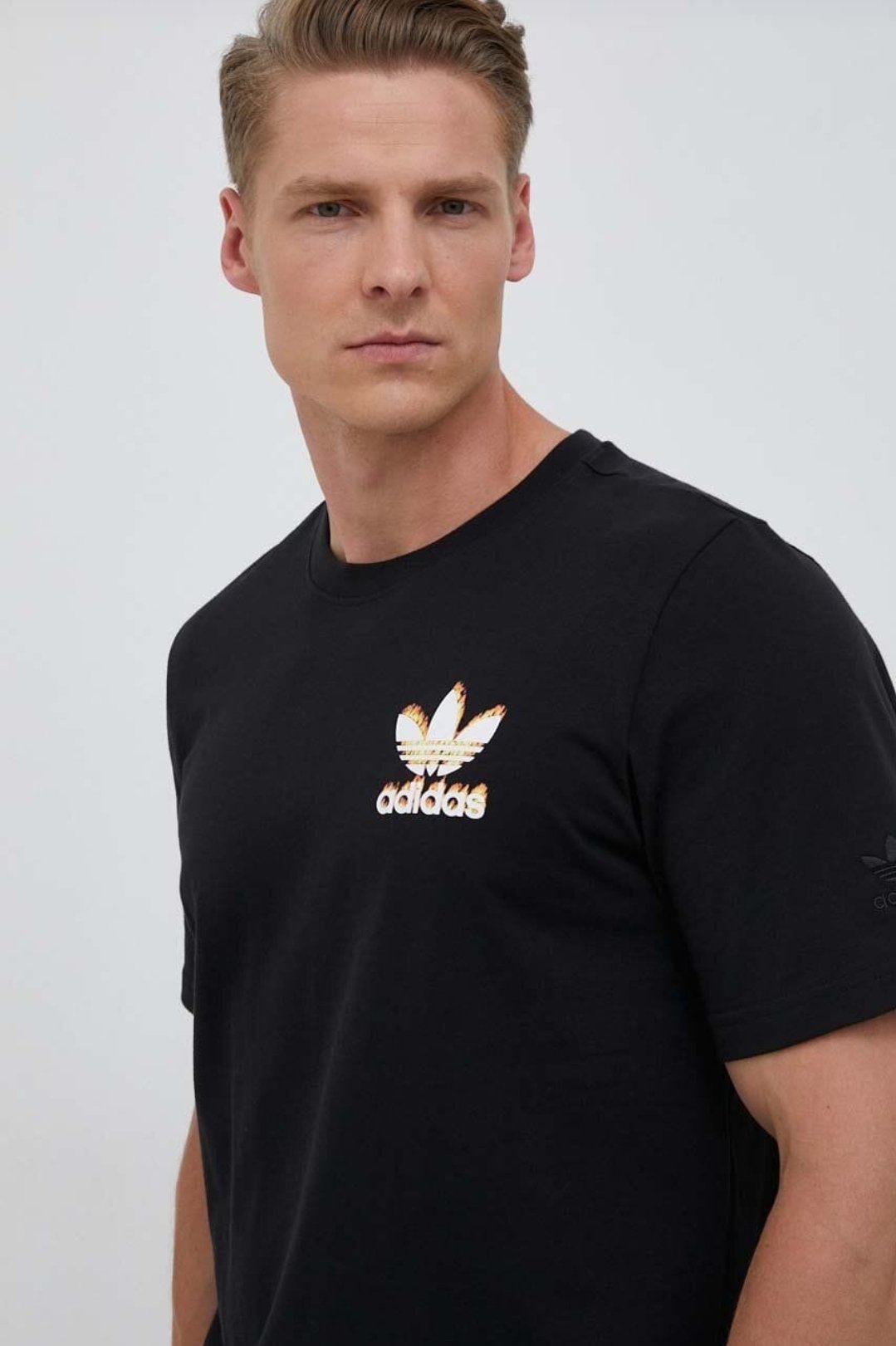 Black Adidas Trefoil Tee