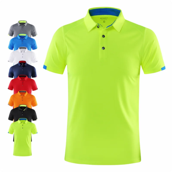 Quick-Dry Polo Shirt for Men – Lightweight Short Sleeve Sportswear
